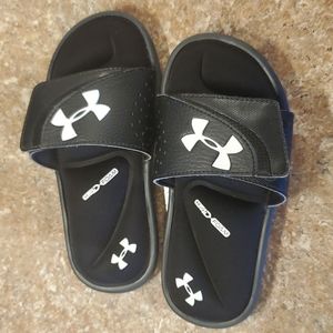 Boy's Black Under Armour Sandals
